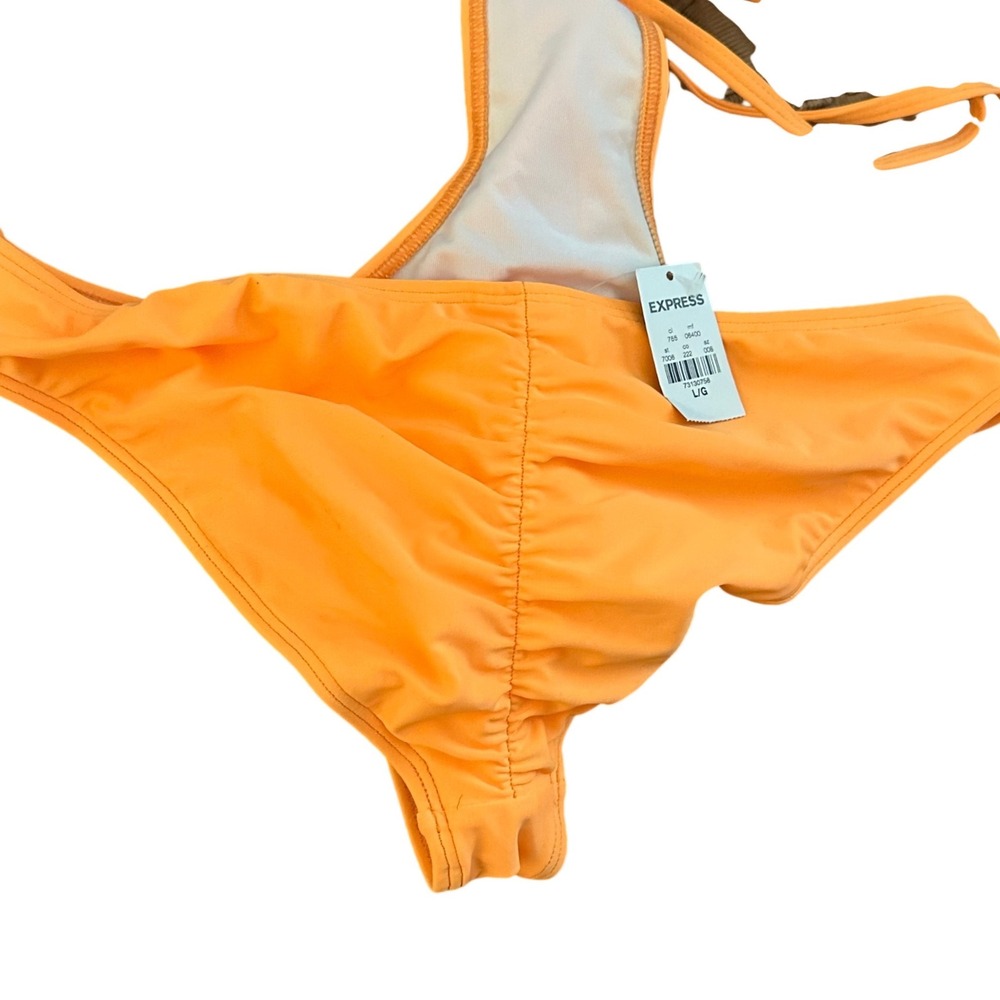 Express Swimsuit Medium Orange Fringe Cutout Monokini‎ Boho Festival Summer NWT - Picture 4 of 6